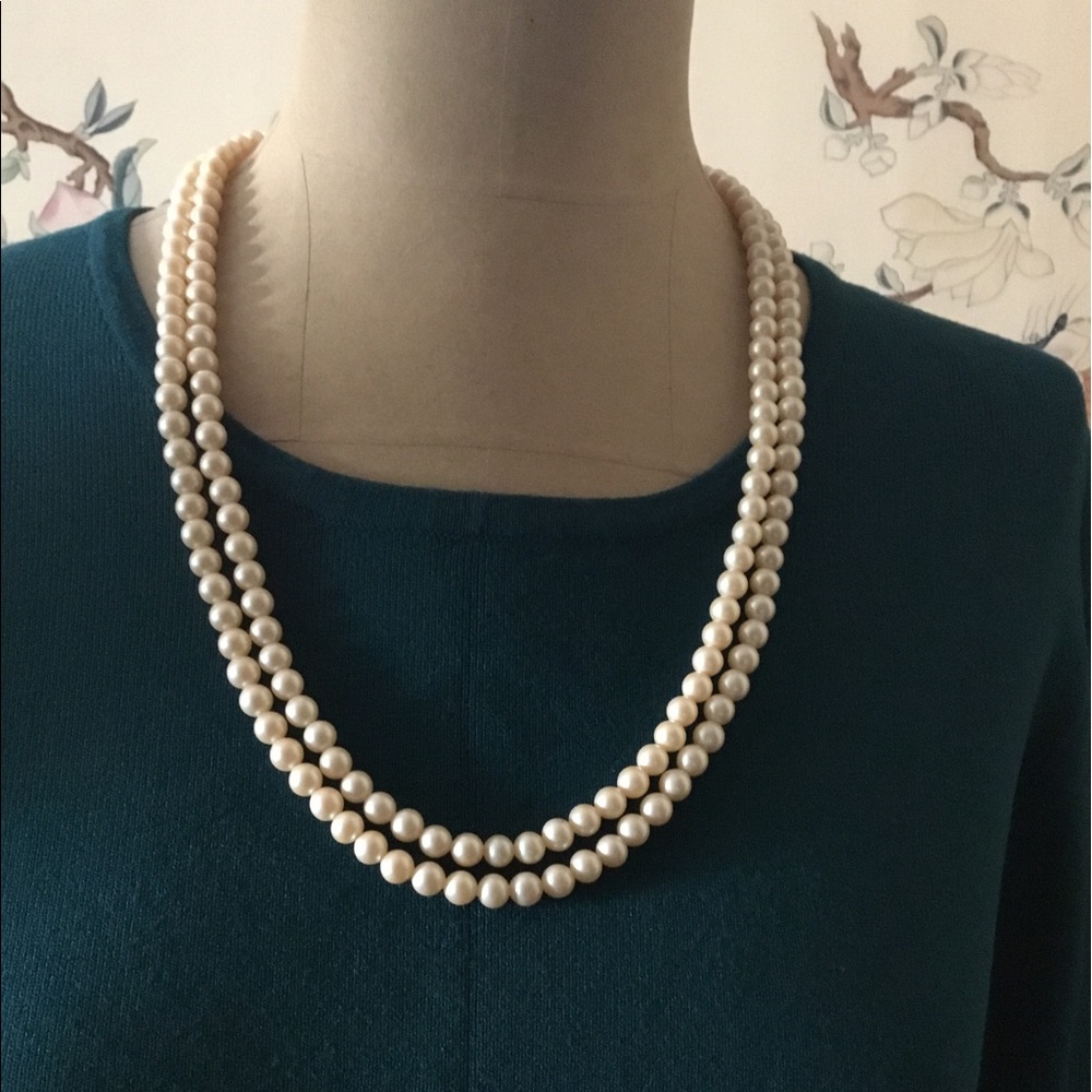 VTG Double Strand Faux Pearls - Picture 1 of 7